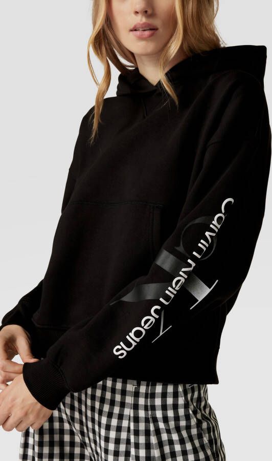 Calvin Klein Jeans Hoodie met labelprint model 'GRADIENT'