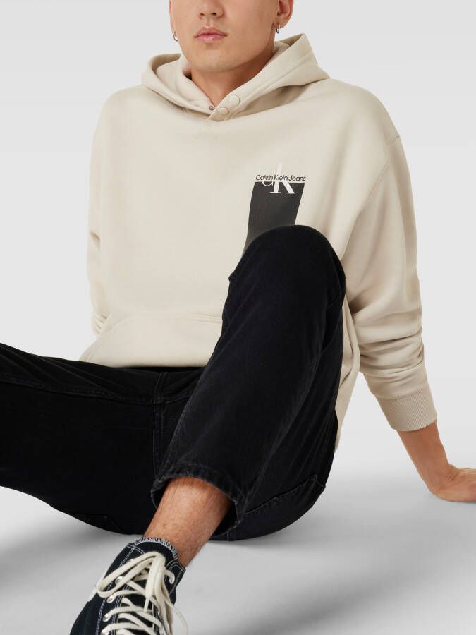 Calvin Klein Jeans Hoodie met labelprint model 'Gradient'