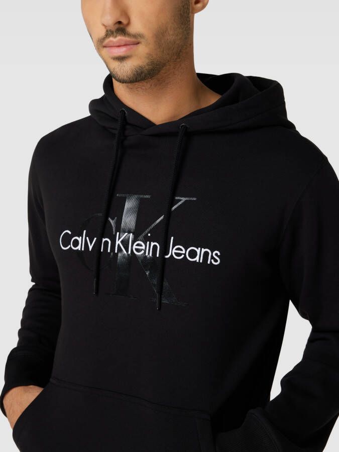 Calvin Klein Jeans Hoodie met labelprint model 'SEASONAL'