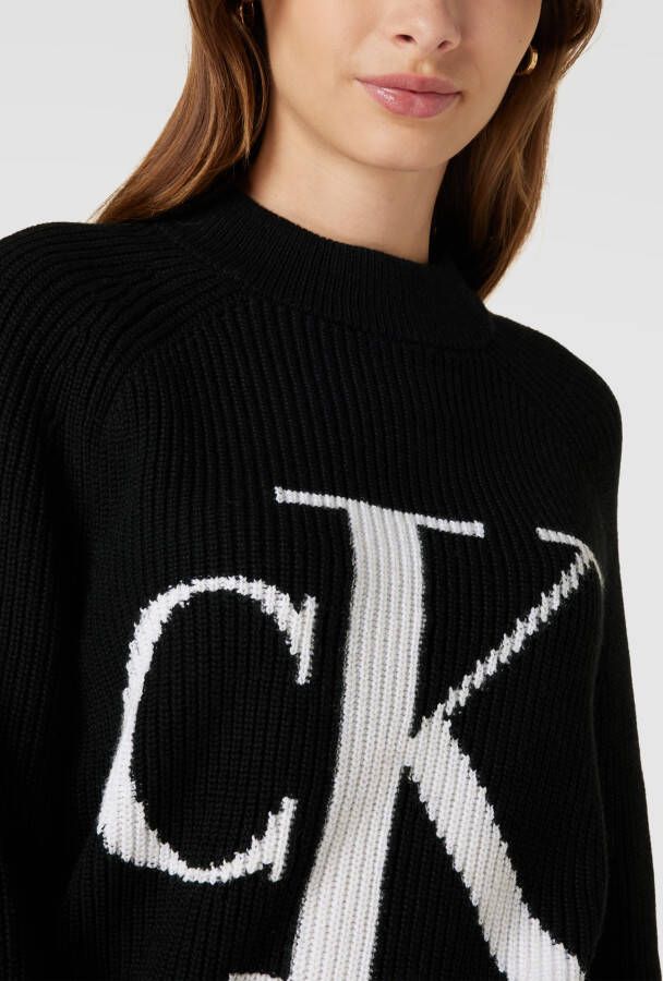 Calvin Klein Jeans Hoodie met semi-transparante inzetten model 'MESH'