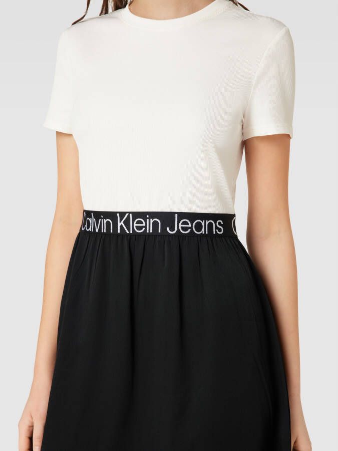 Calvin Klein Jeans Jurk met logo in band