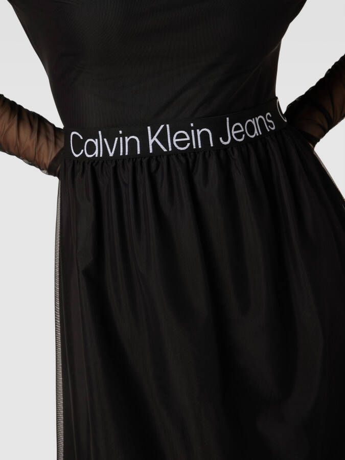 Calvin Klein Jeans Jurk met tailleband met labelstitching