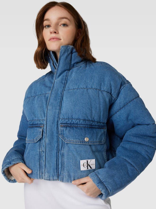 Calvin Klein Jeans Kort gewatteerd jack met labeldetail