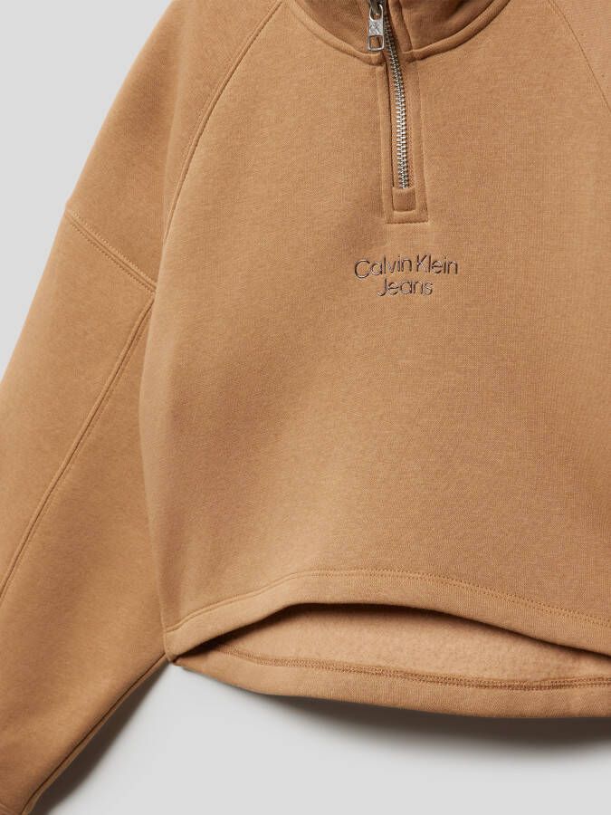 Calvin Klein Jeans Kort sweatshirt met opstaande kraag