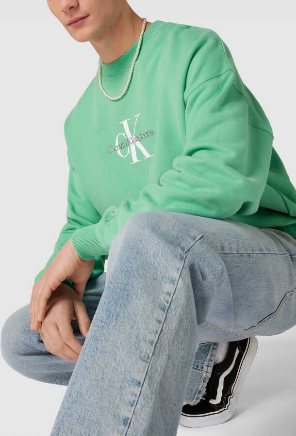 Calvin Klein Jeans Oversized sweatshirt met logoprint model 'MONOLOGO'