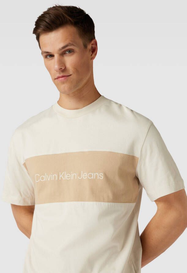 Calvin Klein Jeans Oversized T-shirt met labelprint model 'BLOCKING'