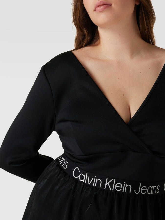 Calvin Klein Jeans Plus SIZE mini-jurk met labeldetails