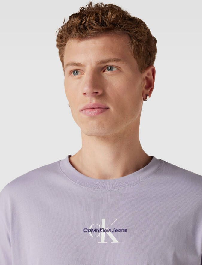 CALVIN KLEIN JEANS T-shirt MONOLOGO REGULAR met logo lavender aura - Foto 7