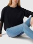 Calvin Klein Slim Fit Gewassen Jeans met Logo Detail Blauw Dames - Thumbnail 5