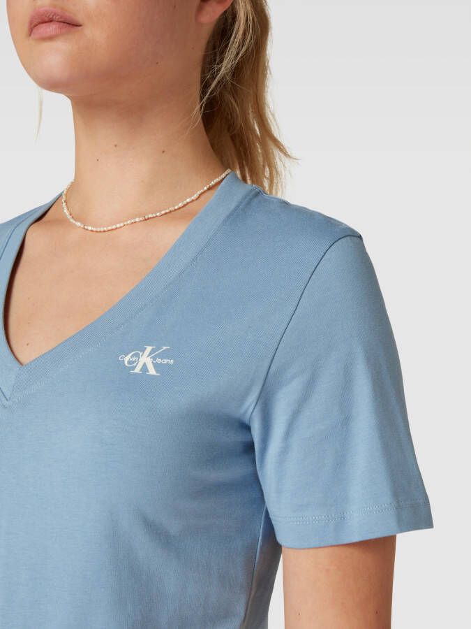 Calvin Klein Jeans Slim fit T-shirt met labelprint