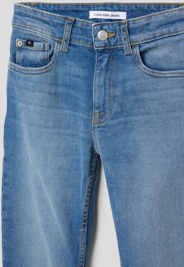 Calvin Klein Jeans Straight fit jeans met labelstitching