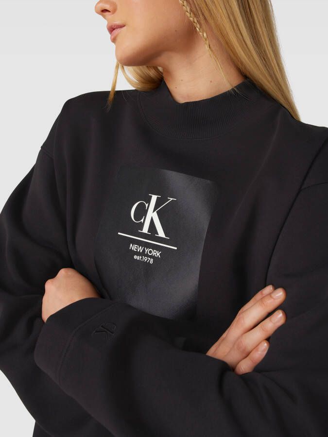 Calvin Klein Jeans Sweatjurk met labelprint
