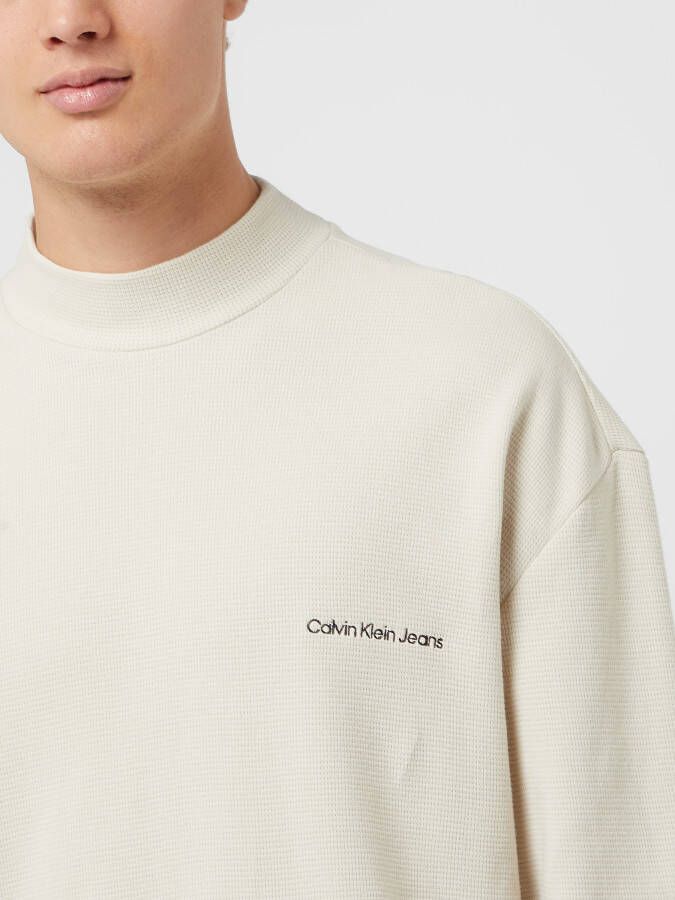 Calvin Klein Jeans Sweatshirt met wafelstructuur