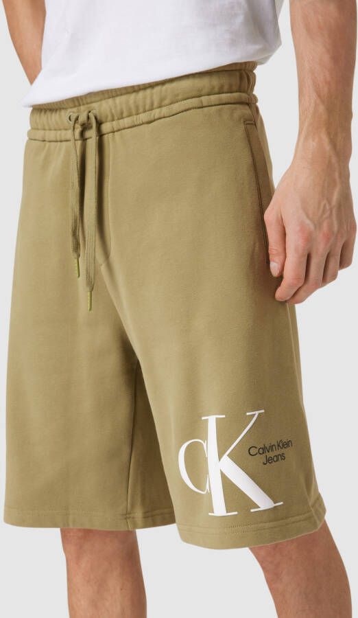 Calvin Klein Jeans Sweatshorts met labelprint - Foto 2