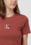 Calvin Klein Shirt met ronde hals MONOGRAM LOGO SLIM FIT TEE met jeans logoprint - Thumbnail 6