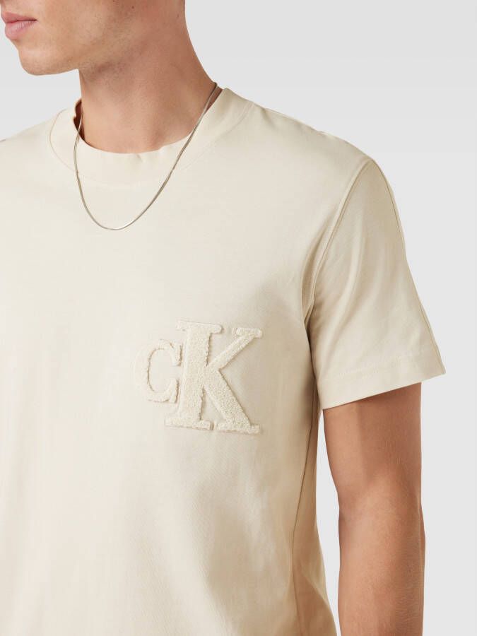 Calvin Klein Jeans T-shirt met labeldetail model 'CHENILLE'