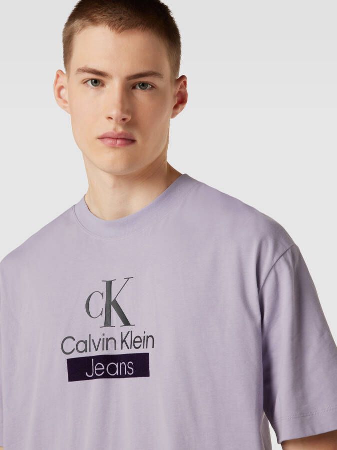 Calvin Klein Jeans T-shirt met labelprint - Foto 2