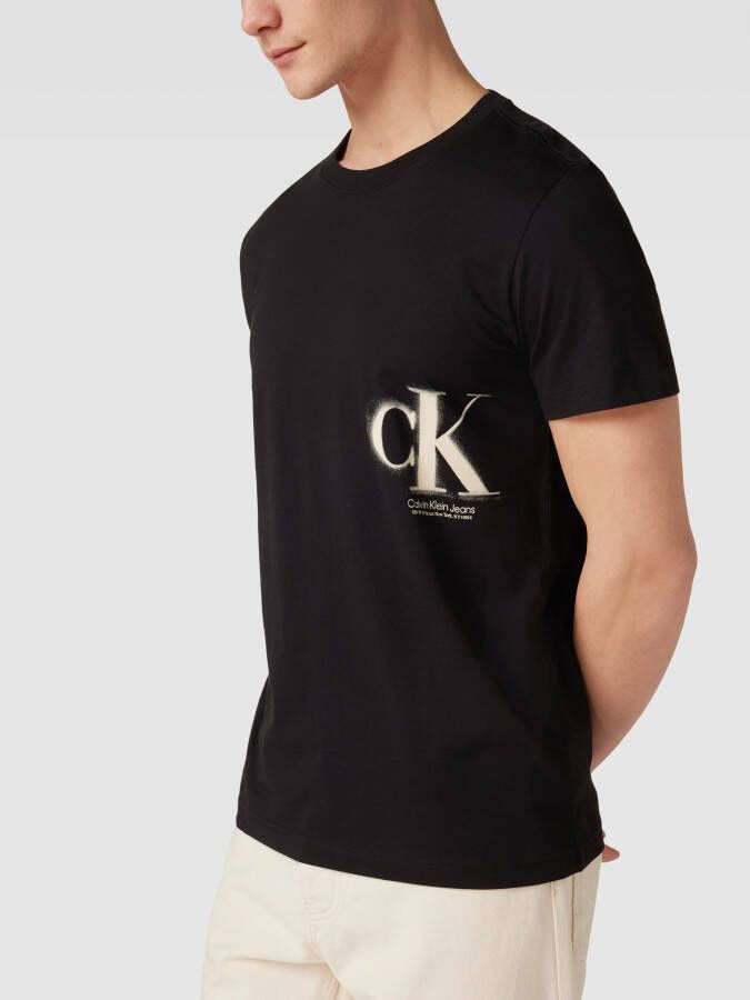 Calvin Klein Jeans T-shirt met labelprint model 'SPRAY'