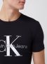 Calvin Klein Zwarte T-shirt Iconic Monogram Ss Slim Tee - Thumbnail 11