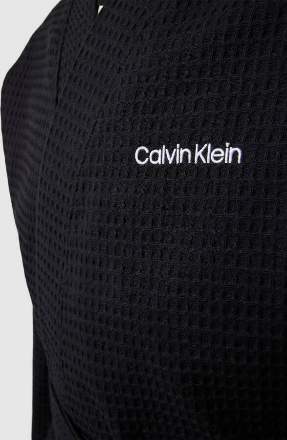 Calvin Klein Underwear Badjas met labelstitching model 'WAFFLE'
