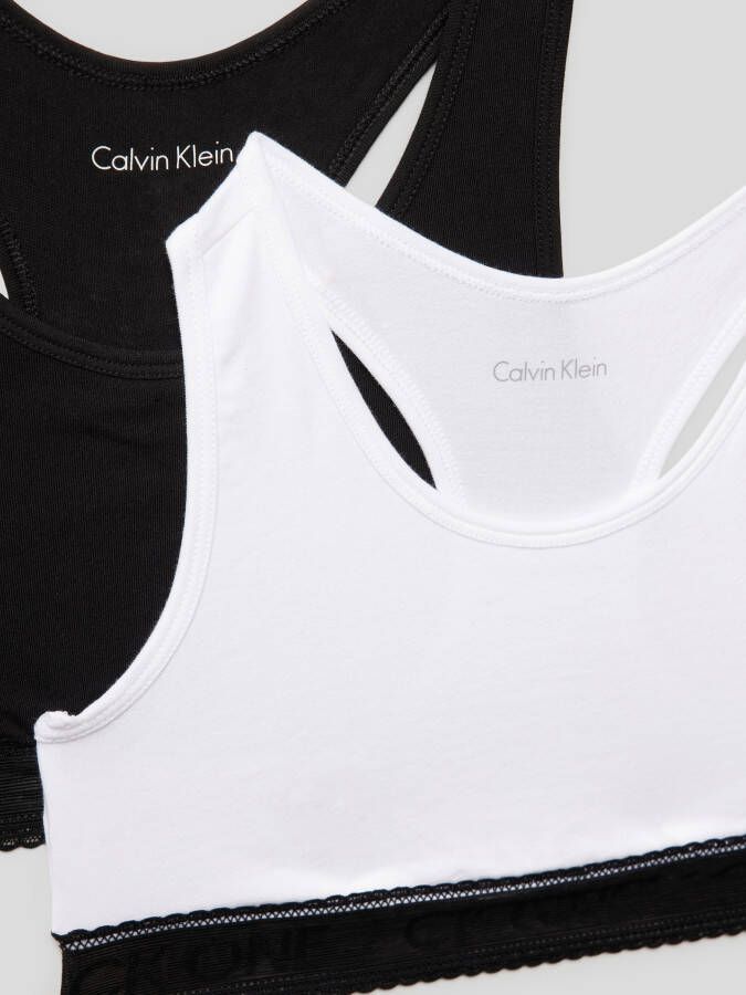 Calvin Klein Underwear Bustier met logo in band in een set van 2 stuks