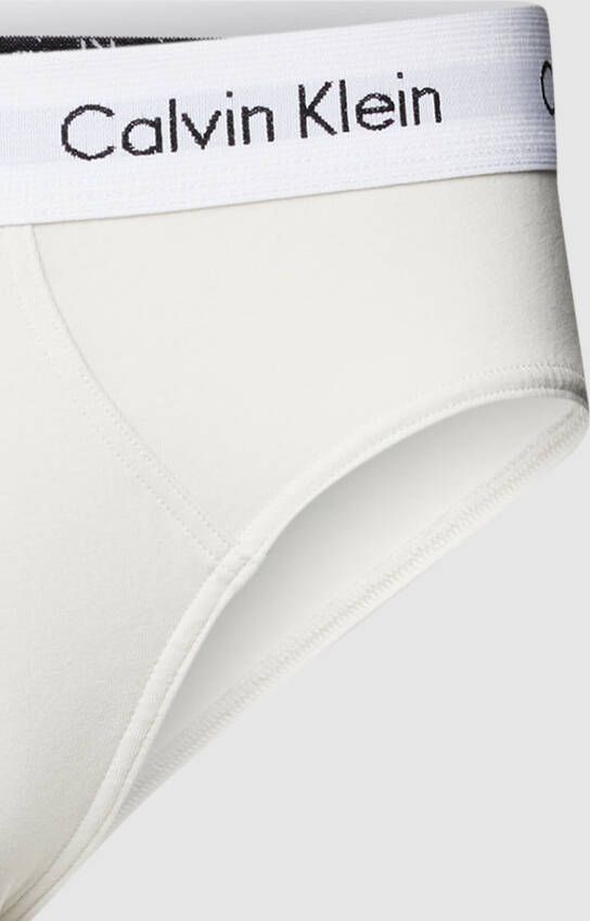 Calvin Klein Underwear Slip met elastische band met logo in een set van 3 stuks model 'HIP BRIEF 3PK'
