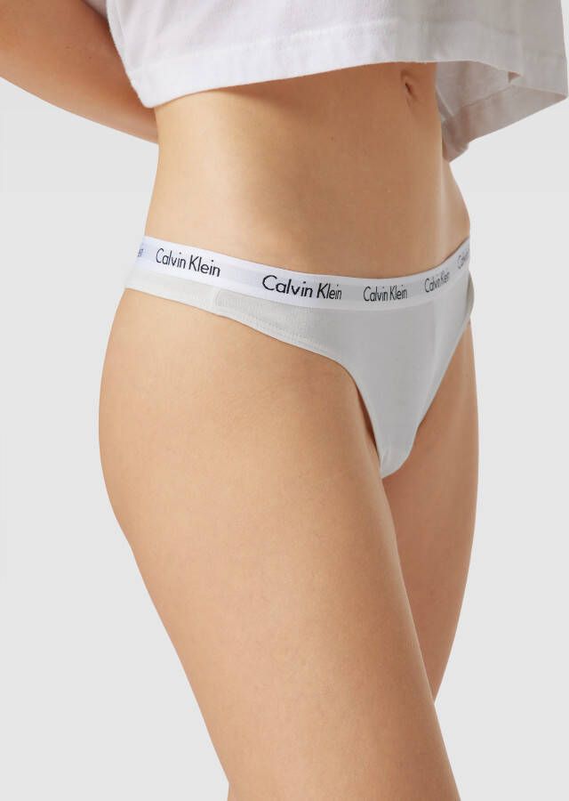 Calvin Klein Underwear String met elastische band met logo in een set van 3 stuks model 'CAROUSEL'