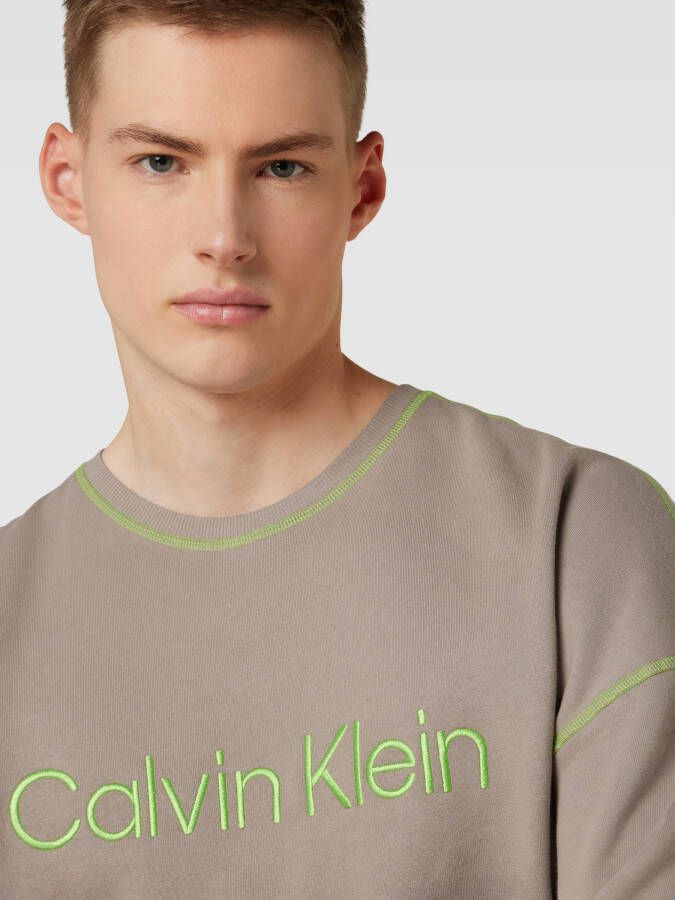 Calvin Klein Underwear Sweatshirt met contrastnaden model 'FUTURE'