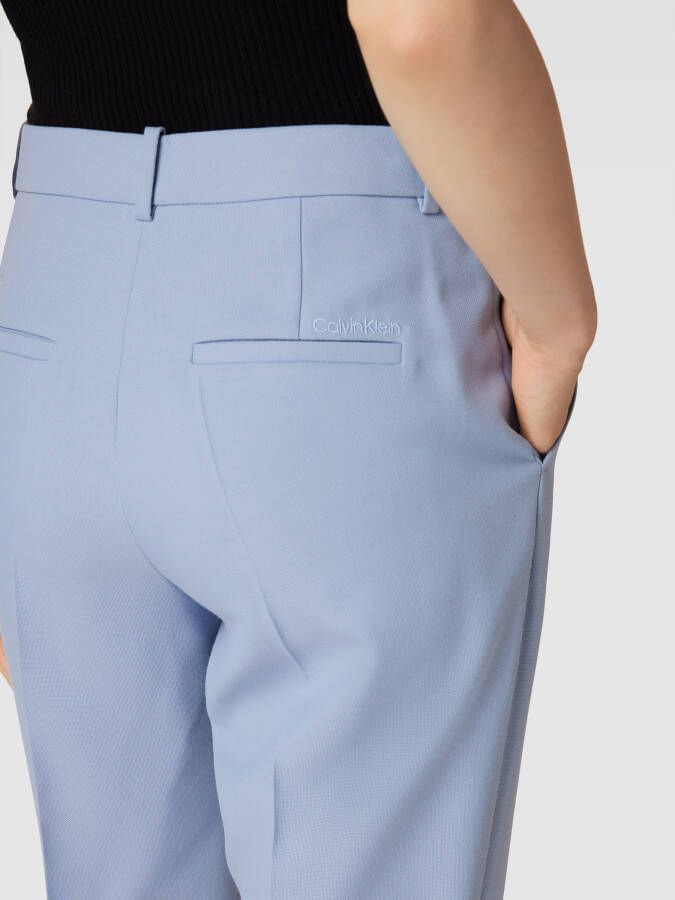 Calvin Klein Womenswear Straight fit stoffen broek met persplooien model 'ESSENTIAL'