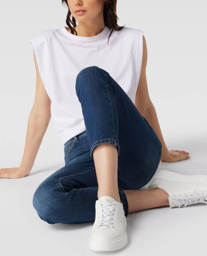 CAMBIO Slim fit jeans met stretch model 'PIPER SHORT'