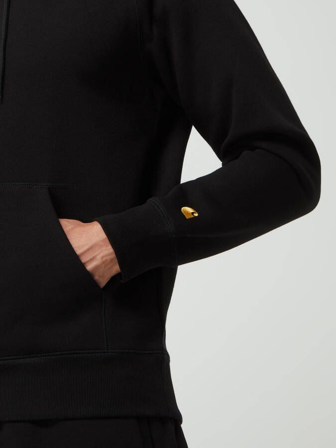 Carhartt WIP Hooded Chase Sweatshirt Hoodies Kleding black gold maat: L beschikbare maaten:S M L XL