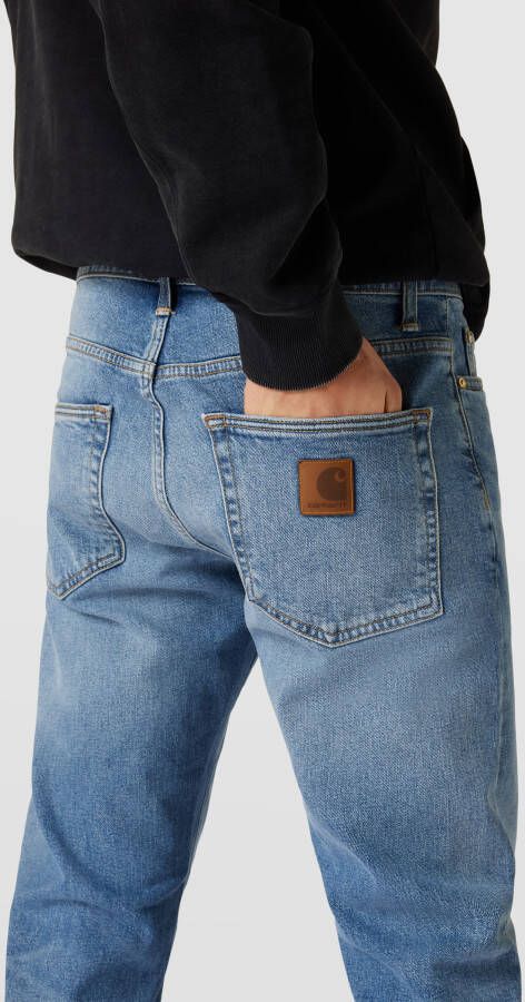 Carhartt Work In Progress Jeans met labelpatch model 'Klondike'