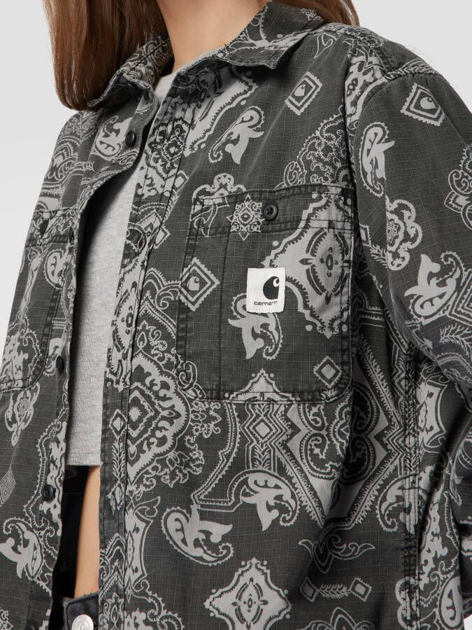 Carhartt Work In Progress Overhemdblouse met all-over motief model 'Verse'
