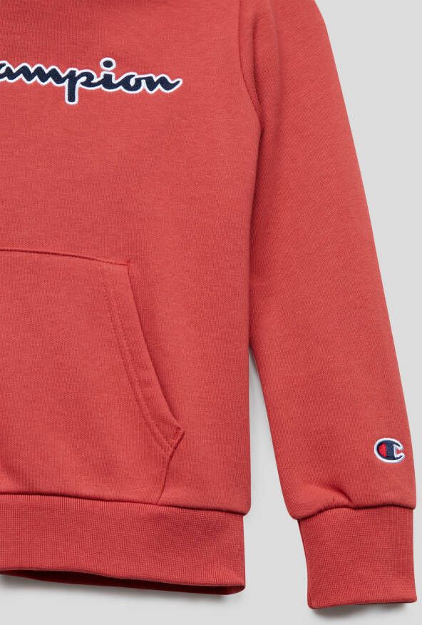 Champion hoodie met logo koraalrood Sweater Logo 140