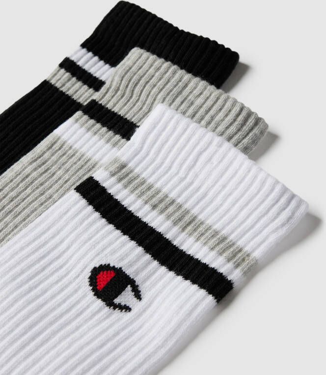 Champion Sokken met contraststrepen in een set van 3 paar model 'Crew Socks' - Foto 2