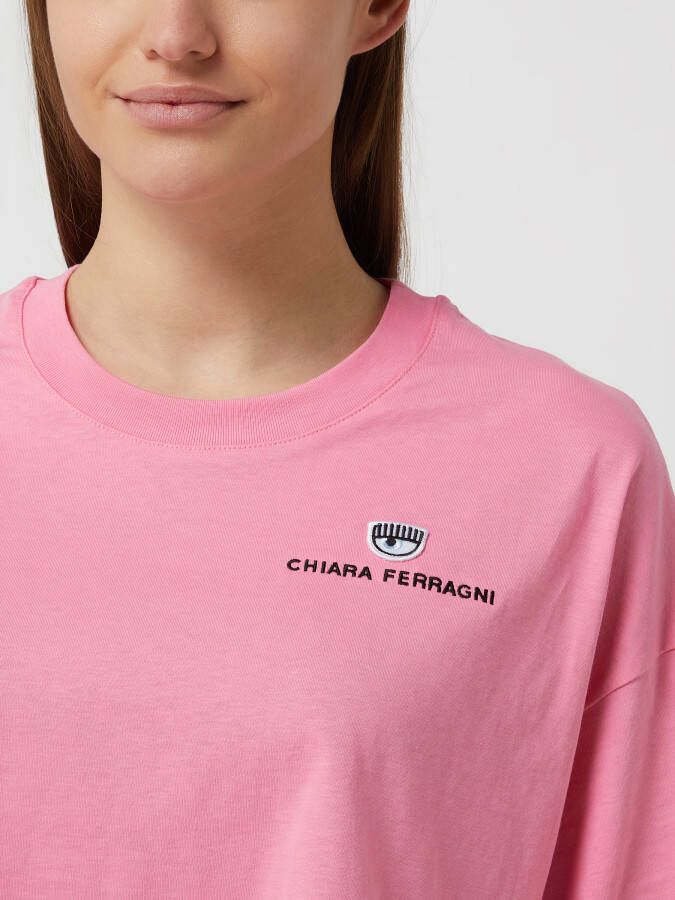 Chiara Ferragni Collection T-shirt 631 Logo Clic Jersey 160 CO Roze Dames - Foto 3