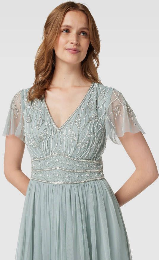 Christian Berg Cocktail Avondjurk met siergarnering