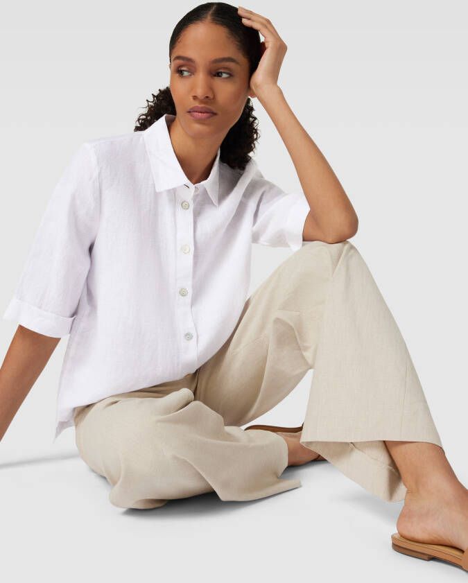 Christian Berg Woman Blouse van linnen met 1 2-mouwen