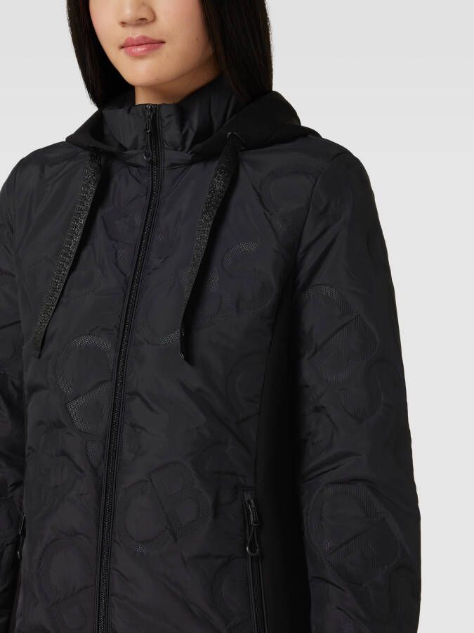 Christian Berg Woman Selection Hybride jack met inzet van scuba en capuchon
