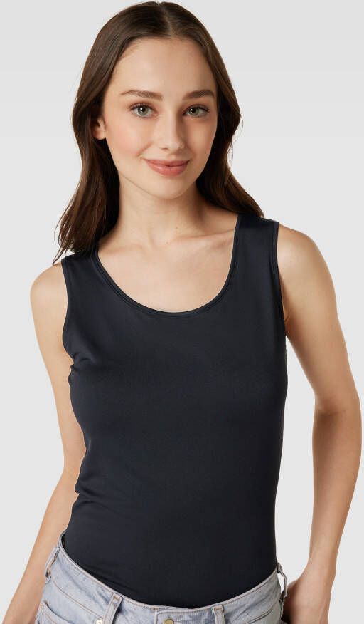 Christian Berg Woman Top met geribde ronde hals