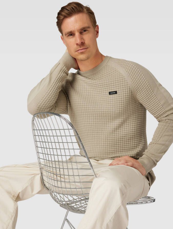 CK Calvin Klein Gebreide pullover met labeldetail