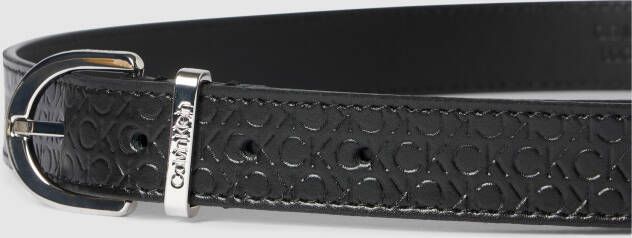 CK Calvin Klein Leren riem met all-over logo model 'MUST'