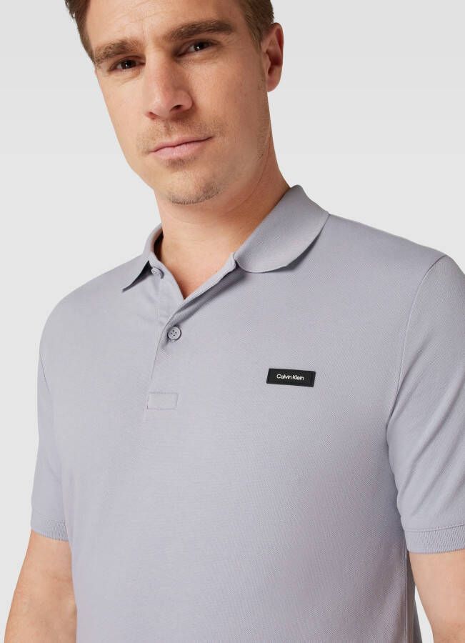 CK Calvin Klein Poloshirt met labelpatch