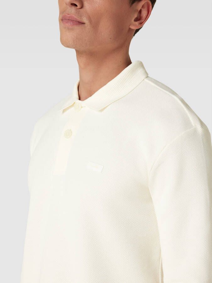 CK Calvin Klein Poloshirt met structuurmotief model 'HONEYCOMB' - Foto 2