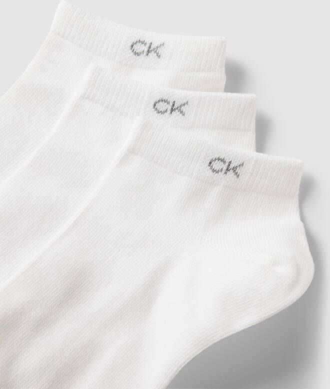 CK Calvin Klein Sneakersokken met labelprint in een set van 3 paar model 'MEN SNEAKER 3P'
