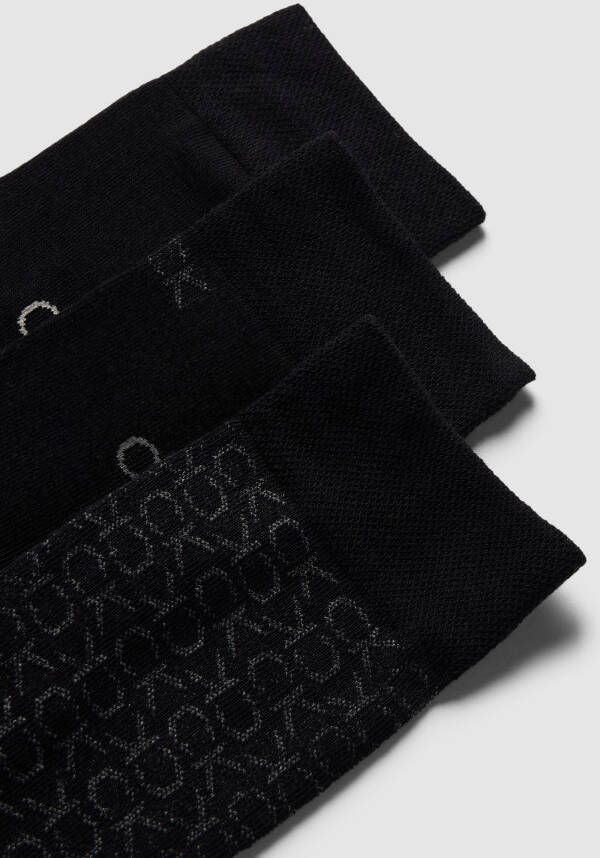 CK Calvin Klein Sokken met labelstitching in een set van 3 paar