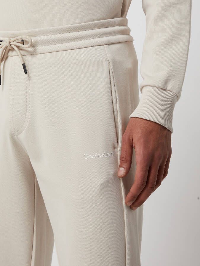 Calvin Klein Interlock Micro Logo Sweatpant Joggers Beige Heren