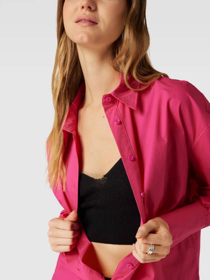 Colourful Rebel Oversized overhemdblouse met labeldetail model 'Talia' - Foto 2