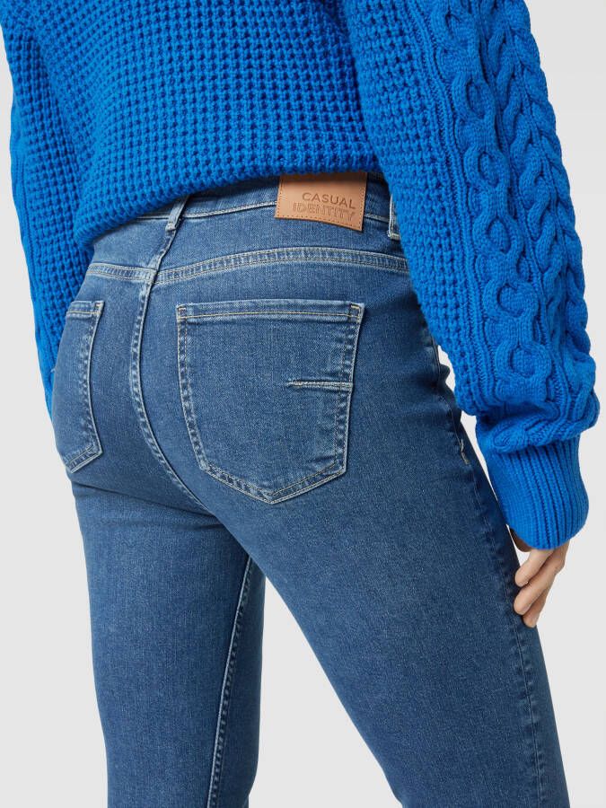 comma Casual Identity Slim fit jeans met knoop- en ritssluiting