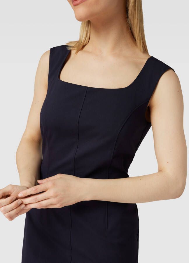 comma Knielange jurk met vierkante hals model 'neuer GJ'